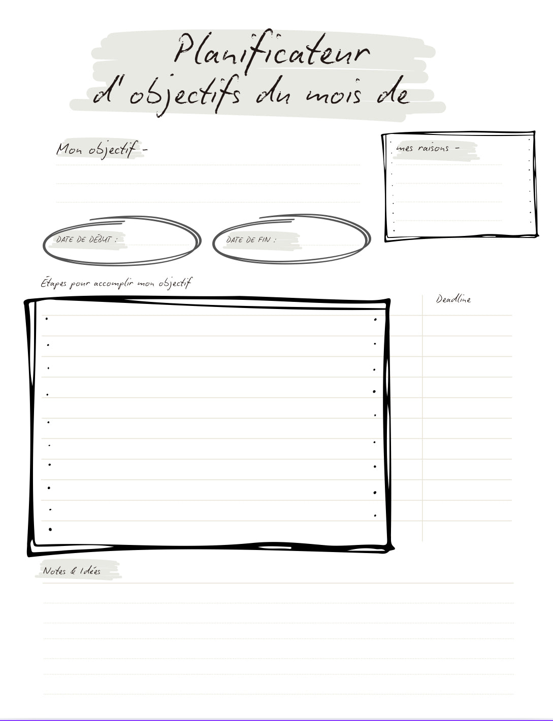 Renouvelle le cycle ton planificateur