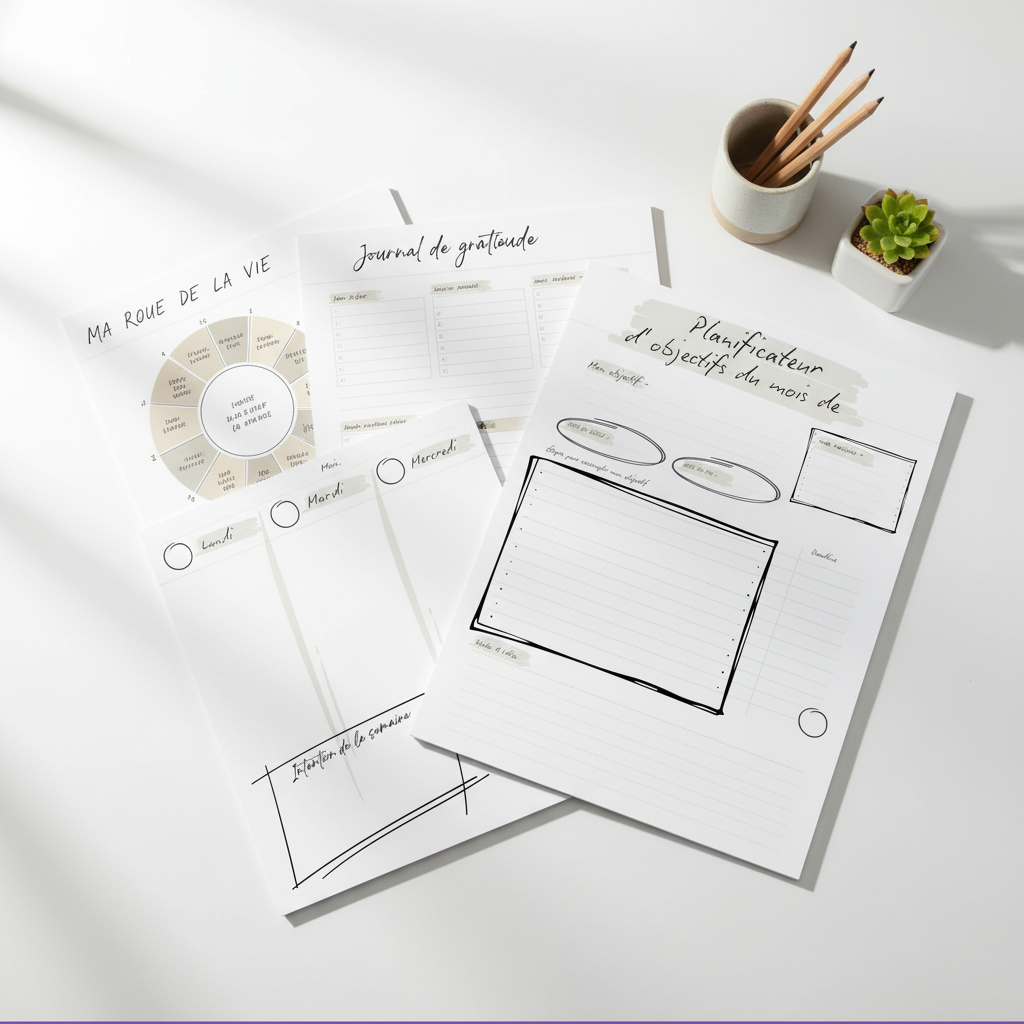 Montage zen avec vos pages de journal